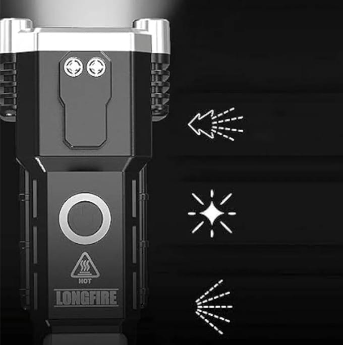 Pack of 2 – 6-in-1 Rechargeable Hammer Torch | Emergency LED Flashlight with Glass Breaker & Seatbelt Cutter