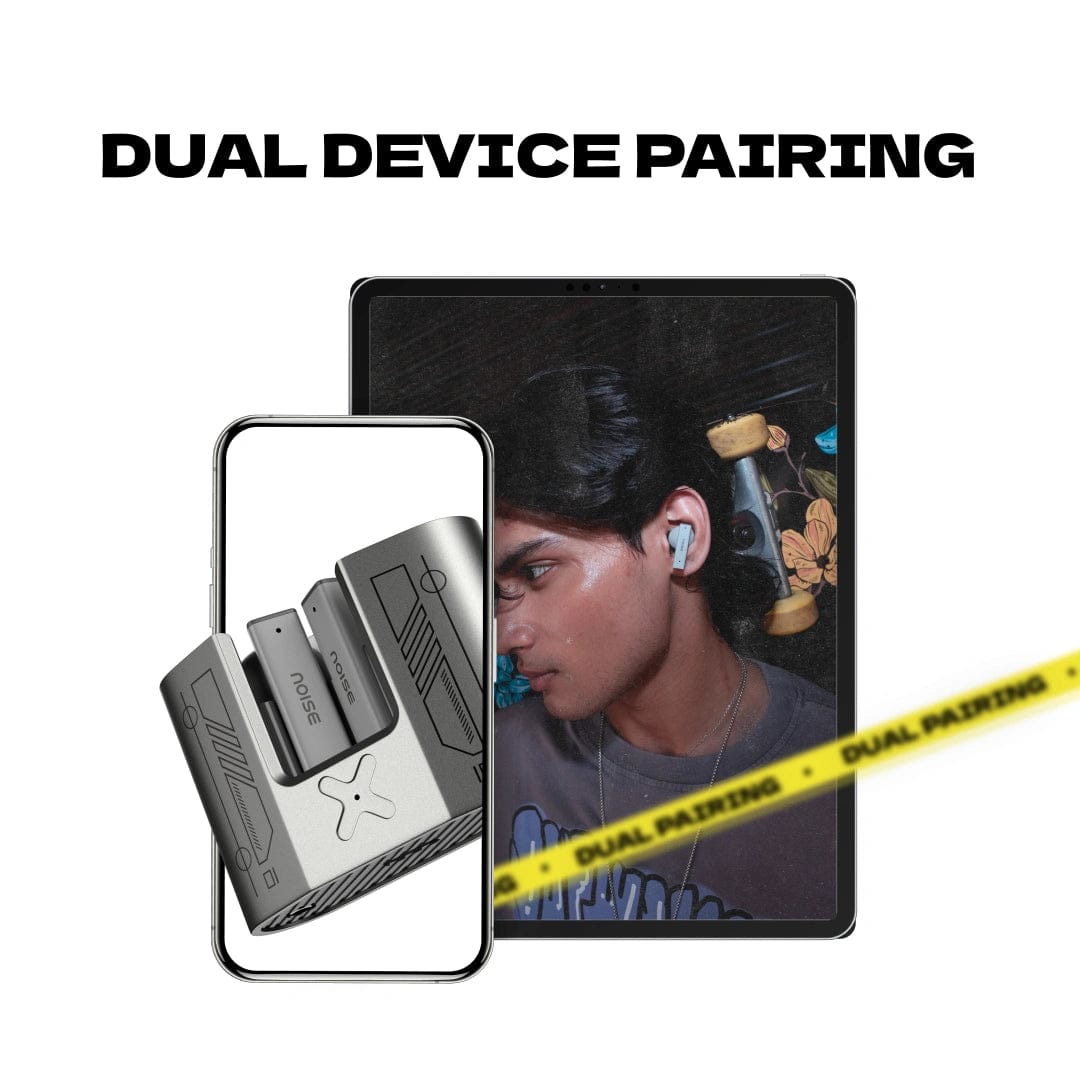 noise Buds Marine TWS Earbuds with Active Noise Cancellation (IPX4 Water Resistant, Dual Pairing, Marine Grey