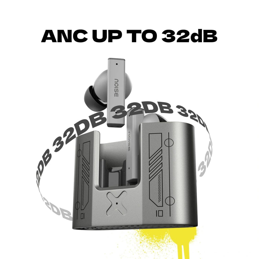 noise Buds Marine TWS Earbuds with Active Noise Cancellation (IPX4 Water Resistant, Dual Pairing, Marine Grey