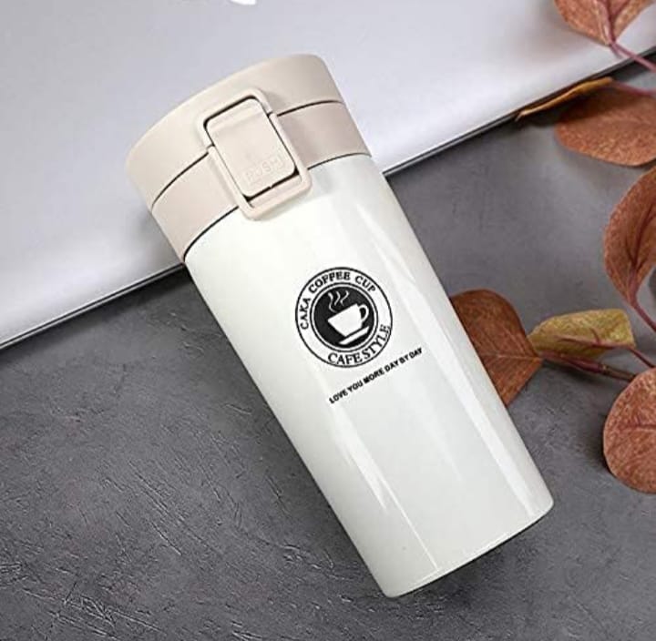 Thermos Flask with Lid Insulated Travel Tea and Coffee Mug Portable Stainless Steel Vacuum Insulated Tumbler Cup for Hot & Cold Drinks(380 ML)