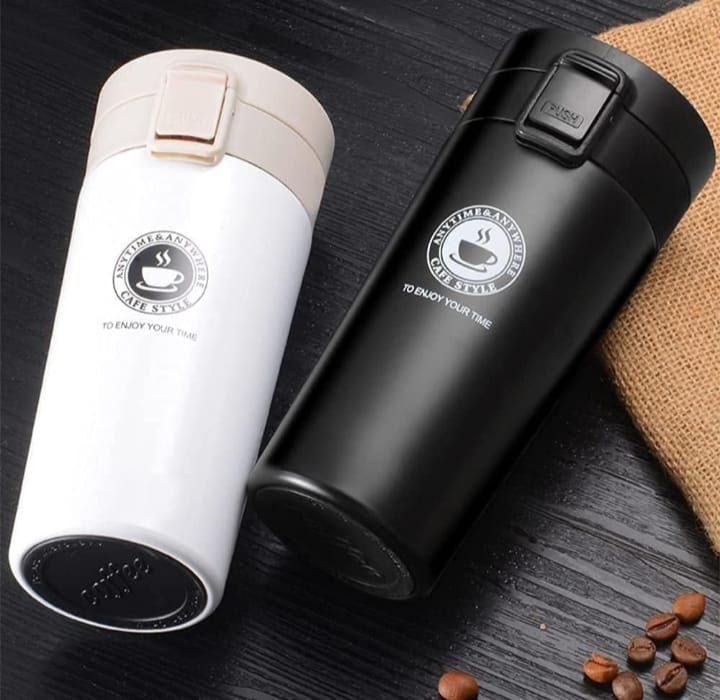 Thermos Flask with Lid Insulated Travel Tea and Coffee Mug Portable Stainless Steel Vacuum Insulated Tumbler Cup for Hot & Cold Drinks(380 ML)