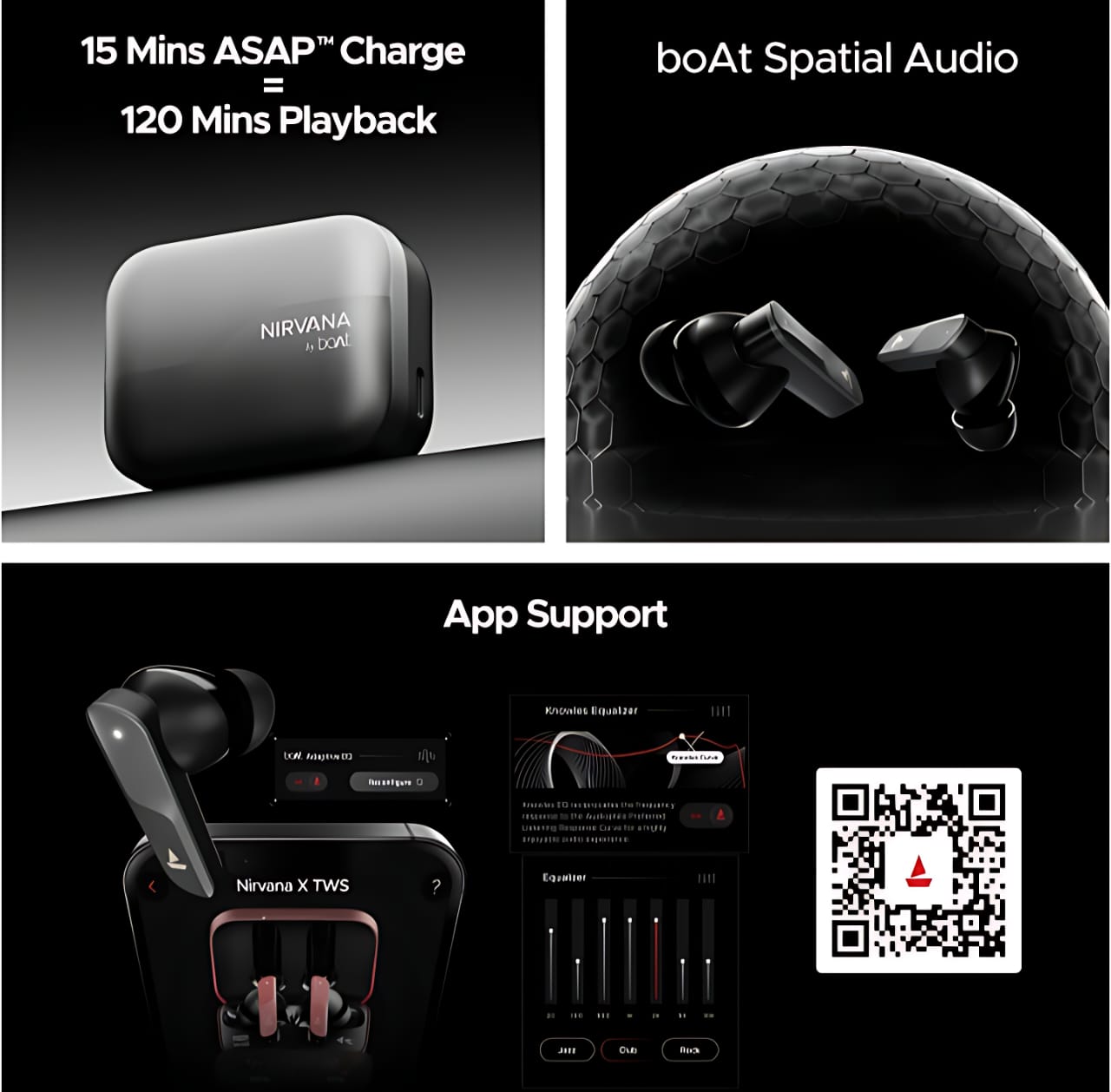 boAt Nirvana X TWS (2025) Bluetooth Earbuds TWS Ear Buds Wireless Earphones with mic, Cosmic Onyx Knowles Dual Drivers, Hi-Res Audio LDAC, Spatial Audio, 4Mic ENx, App Support, Dual Pair, Fast Charge