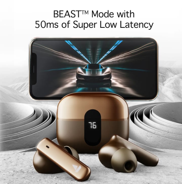 BoAt Airdopes 181 Pro TWS Earbuds with 100 Hours Playback, Quad Mics with ENx™ Technology, 10mm Drivers, BEAST™ Mode, ASAP™ Fast Charge, Bluetooth v5.3 & IPX5 Water Resistance