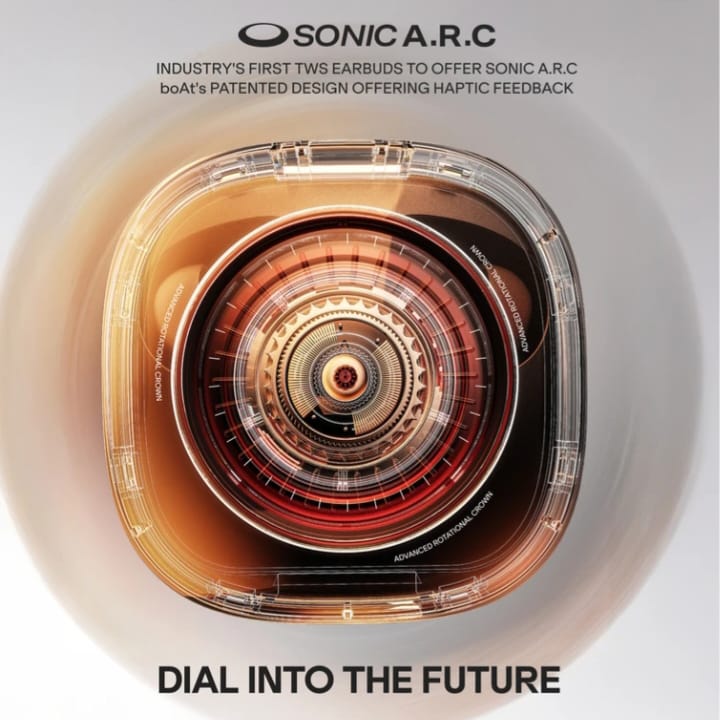 boAt 2026 Launch Nirvana Crown, SONIC ARC, LEDs, Haptic Feedback,50dB Hybrid ANC,Spatial Audio, 6 Mic ENx, App Support, v6.0 Bluetooth Earbuds, TWS Ear Buds Wireless Earphones with mic
