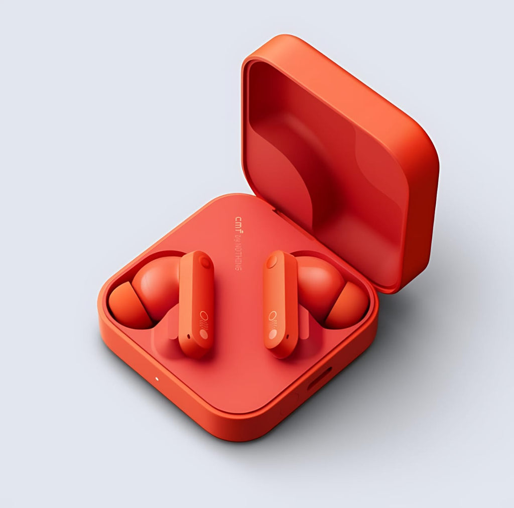 CMF by Nothing Buds (Orange) | 42dB Active Noise Cancellation, 12.4mm Bio-Fiber Drivers, Dirac-Tuned Sound | Wireless Bluetooth Earbuds