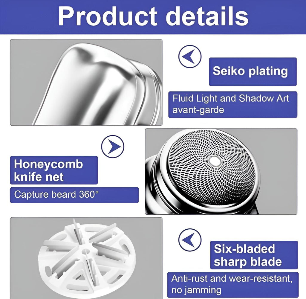 Portable Electric Mini Shaver for Men – Compact, Powerful & Travel-Friendly Grooming Tool