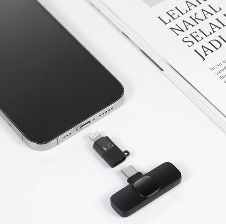 Dual Wireless Lavalier Microphone for All Smartphones | Noise Cancellation Dual Mic Set with Receiver for Recording Interviews, Vlogs, YouTube, Reels