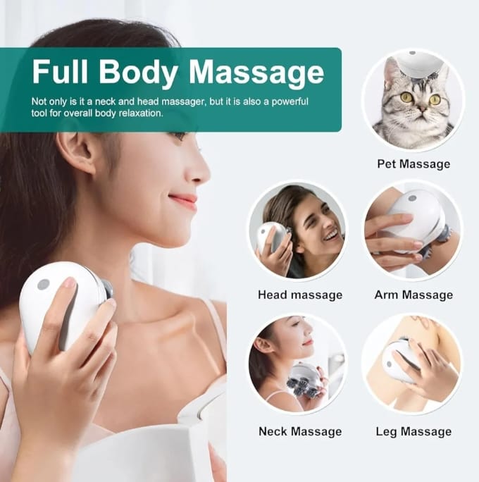 Electric Hair Massager Scalp | 96 Silicon Kneading Points with Detachable Heads | Head Massage Machine for Home